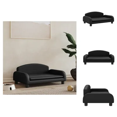 Obrázok produktu pre vidaXL Pelech pre psa čierny 70x45x30 cm Imitácia kože - Pelechy pre psov
