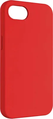 A red phone case is shown from a side angle against a white background.