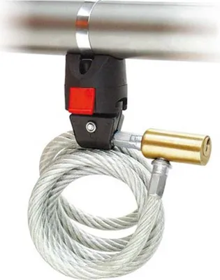Produktbild von KLICKfix Mini Adapter with holder for cable locks, Kabelschlossadapter, Schwarz, Rot