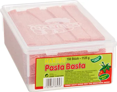 Produktbild von Haribo Pasta Basta Erdbeere Sauer 150 Stück - 8 x 1,125 kg