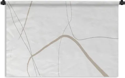 Produktbild von MuchoWow® Wandteppich Wandbehang Abstrakt - Minimalismus - Linienkunst 150x100 cm Tapisserie Dekoration Wandtuch - Waschbar - Tapisserien - Wand-Decke