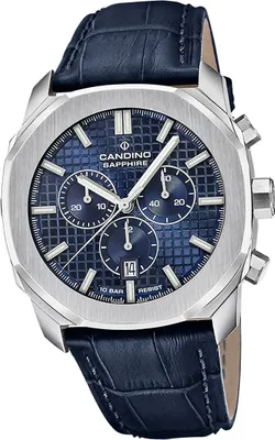 Produktbild von Candino Leder Herren Uhr Chronograph Sport Armbanduhr blau Sport D2UC4747/2