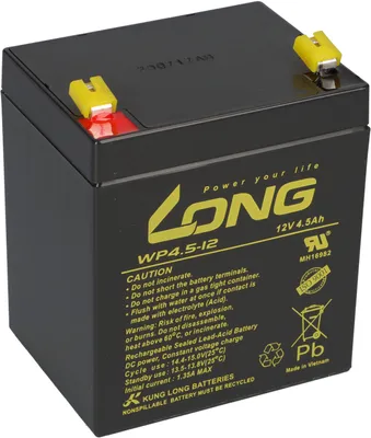 Produktbild von Kung Long WP4.5-12 12V 4,5Ah AGM Blei Vlies Bleiakku Batterie wartungsfrei