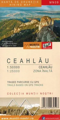Image de Ceahlău, échelle 1:50.000 / 1:25.000. Carte touristique MN09. Schubert & Franzke