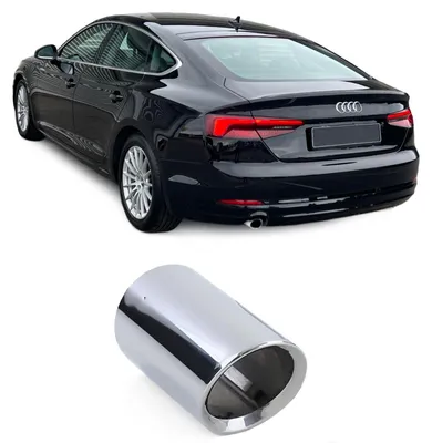 Produktbild von Endrohr Blenden Edelstahl 80mm Rund für Audi A5 F5 2016-2019 1.4 TFSI / 2.0 TDI