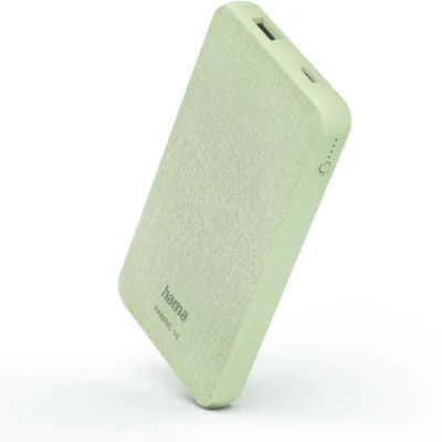 Zdjęcie produktu dla Hama Fabric 10, 10000 mAh, Litowo-polimerowy (LiPo), Zielony