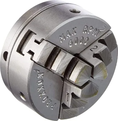 Produktbild von PROXXON Dreibackenfutter, Modell 27020 (Art.-Nr. 27026), für Drechselbank DB 250, Stahl, 3 Backen, zentrisch spannend, M16x1 Gewinde zum Aufschrauben. Spannbereich: innen 15-32 mm, außen 12-65 mm; für DB 250 Hauptspindel: innen 15-20 mm, außen 12-50 mm