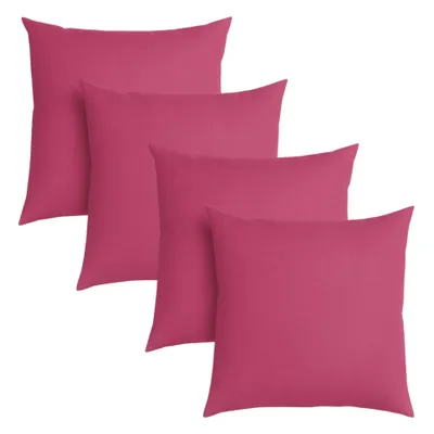 Image de sleepling - Set de 4 coussins de canapé, 40 x 40 cm, coussin décoratif, oreiller, rose