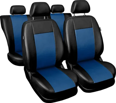Produktbild von Comfort Universal Autositzbezüge - Kunsleder Komplettset Blau