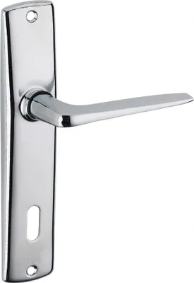 Image de Ensemble de poignées pour porte intérieure Ares trou de clé, carré 7mm, entr'axes 165mm, chromé - THIRARD