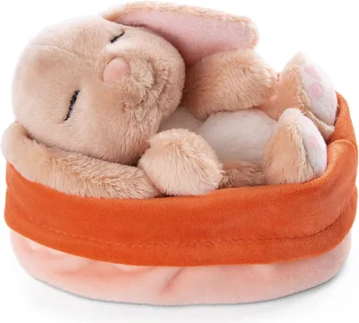 Produktbild von NICI Kuscheltier Hase karamell 12 cm – Stofftier aus weichem Plüsch, niedliches Plüschtier im Körbchen zum Kuscheln und Spielen, für Kinder & Erwachsene, 48708, tolle Geschenkidee