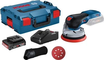 Image de Ponceuse excentrique sans fil GEX 18V-125 Bosch / 1x batterie 2,0 Ah + chargeur dans L-Boxx