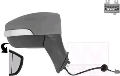Immagine prodotto di VAN WEZEL 1803806 Specchietto esterno Specchietto laterale destro per FORD ECOSPORT Asferico Primerizzato