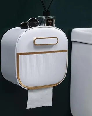 Produktbild von Perforierter Tissue-Halter Schicht Toilettenpapierhalter Weiß (21cm*12cm*22.5cm)