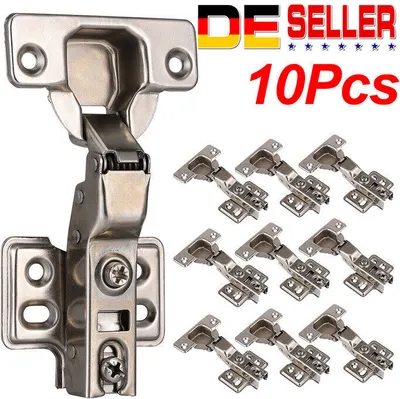 Produktbild von 10 Stück Schrank Scharnier Küchenschrank-Tür mit Schrauben Dämpfer Hydraulisch