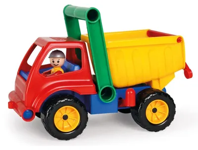 Produktbild von Spielzeug-LKW Kipplaster - Aktiver Kipper - Ca. 27 cm - Mit beweglicher Spielfigur - Ab 2 Jahren