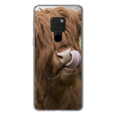 Produktbild von MuchoWow® Handyhülle Schutzhülle Hülle für Huawei P40 Lite Schottischer Highlander - Braun - Kuh Silikon Softcase Handy Hülle - Handy