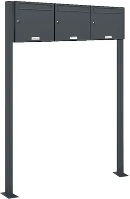 Produktbild von 3er Standbriefkasten Anlage Freistehend RAL 7016 - Anthrazit
