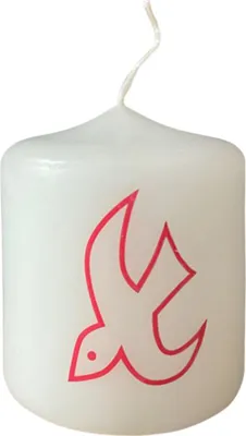 Produktbild von Pfingstkerze mit roter Taube 60 x Ø 50 mm, 1 Stück