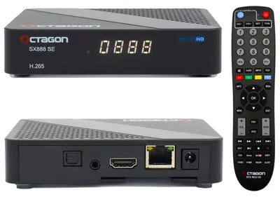 Produktbild von Octagon SX888 SE V2 HD IP HDTV Linux Receiver, TV Box, LAN, Mediathek, YouTube, Internet Radio, HDMI CEC, E2TV Multiroom TV Client-System, H.265, 2X U