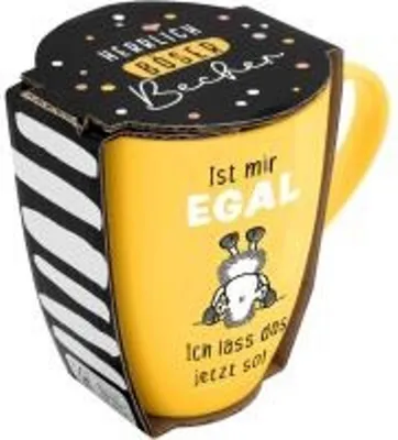 Produktbild von Tasse mit Motivdruck 'Ist mir egal. Ich lass das jetzt so!', mit Banderole
