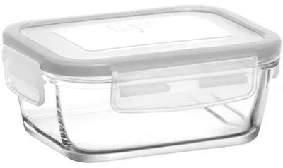 Produktbild von Glas Behälter mit Deckel 400ml, 13x9,5x6cm
