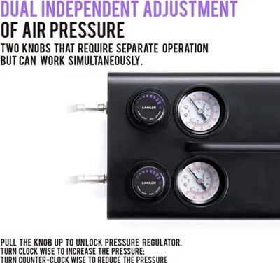 Immagine prodotto di Kit per aerografo con compressore e serbatoio d'aria - Kit per aerografo silenzioso - 57 PSI - <44 dB