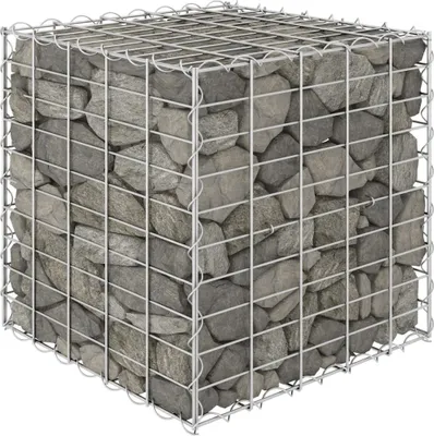 Produktbild von "2026 Promotion" Würfel-Gabionen-Hochbeet - Pflanzkasten - Stahldraht 50x50x50 cm -   - Beete CC1029