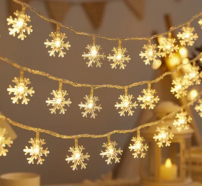 Obrázok produktu pre Rozprávkové svetlá, 3M 20 LED rozprávkové svetlá napájané batériou, dekorácia Blesk na Valentína Vianočné svadobné narodeniny, snehová vločka