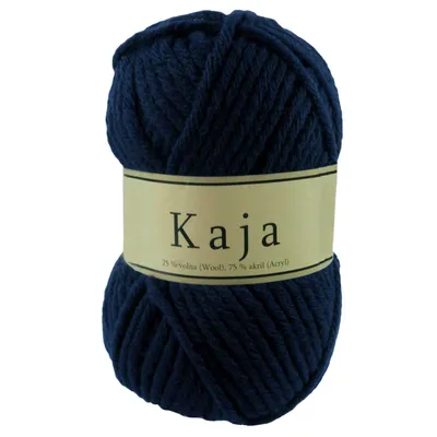 Produktbild von 100g Mützenwolle / Jackenstrickgarn KAJA, 25% Wolle, verschieden Farben, Farbe:marine
