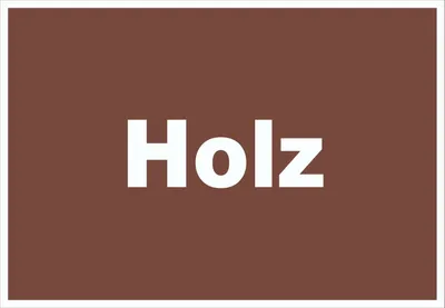 Produktbild von Holz Mülltrennung Schild mit Text waagerecht A1 Rückseite selbstklebend