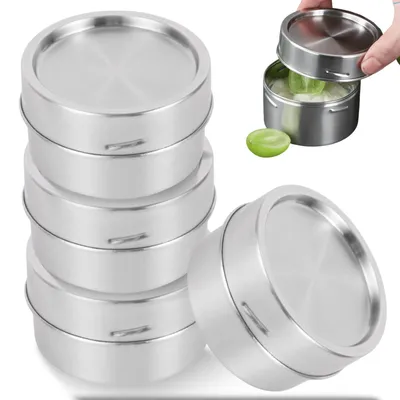 3er Set Edelstahl-Brotdosen 250 ml, auslaufsicher, klein