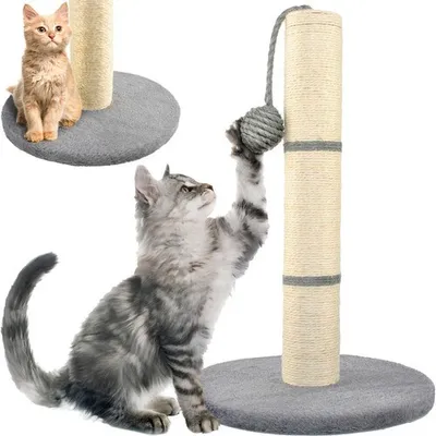Produktbild von Malatec 7932 Škrabadlo stĺpik s hračkou šedá 45cm
