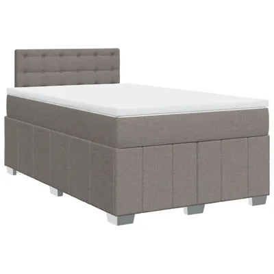 Imagen del producto de Cama con somier y colchón vidaXL, color taupe, 120x200 cm, tapizada en tela