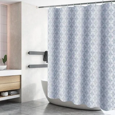Image de Rideau de douche en polyester 200 x 180 cm, lavable, multicolore, pour la salle de bains et la douche