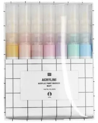 Produktbild von Acrylini Marker Set Pastel Colours, 7 Farben
