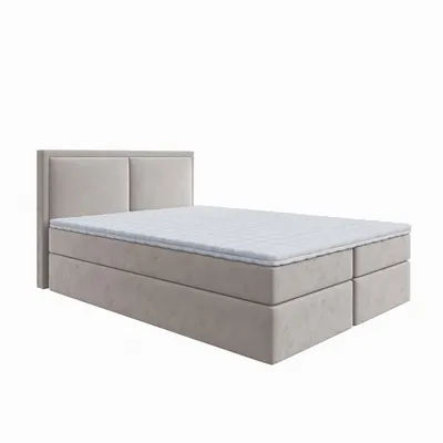 Produktbild von Bett, Boxspringbett SUZI mit Bettkästen und T25 Topper, Doppelbett, Stauraum, Schlafzimmer, Polsterbett, 140x200 cm, (Beige - Itaka 46)