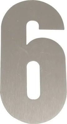 Produktbild von Hausnummer Edelstahl satiniert 6" 160 mm"