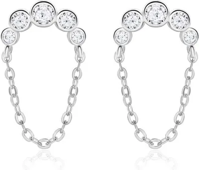 Produktbild von Damen Ohrstecker von Unique aus 925er Silber mit Zirkonia