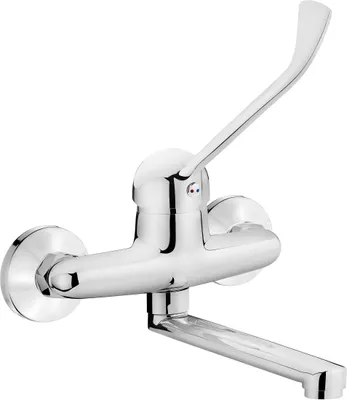 Image de Wall-mounted washbasin mixer with lever Clinic