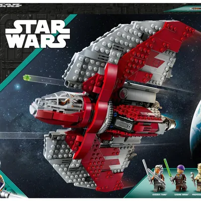 Image de LEGO Star Wars Navette Jedi T-6 d'Ahsoka Tano 75362, Set de Construction avec 4 Minifigures, 601 Pièces, 9+ Ans
