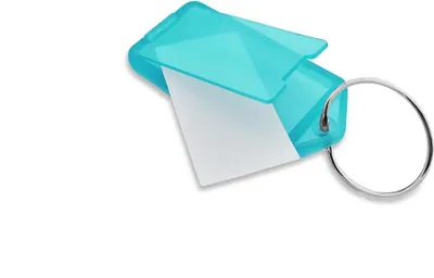 Produktbild von CombiCraft Aufklappbare Schlüsseletiketten in Türkis 60x27 mm- Packung mit 100 Stück