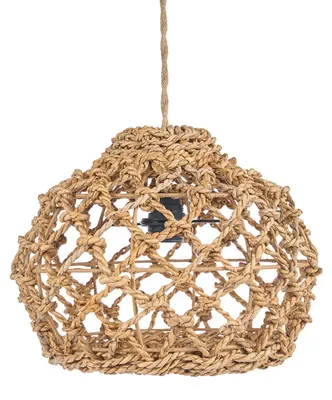 Image de Bazar Bizar Suspension feuille de bananier marron 35x35x27cm
