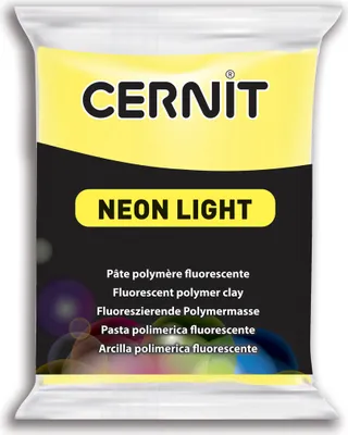 Produktbild von Cernit 6x Neon Light 56g, Gelb - Gelb CE0930056700C