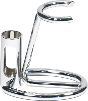 Immagine prodotto di Portapennelli da barba Omega cromato con supporto per rasoio