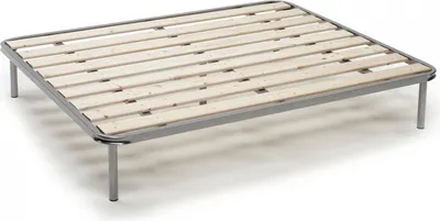 Produktbild von Quadratische und eine halbe Bettbasis Anastasia, Orthopädischer Sockel mit gehobelten Latten, 100% Italy, Cm 120x190h31