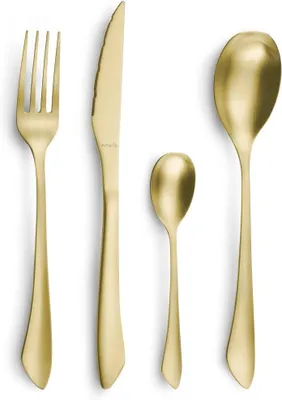 Image de Service de couverts OttoSimon Champagne, 16 pièces, acier inoxydable de luxe