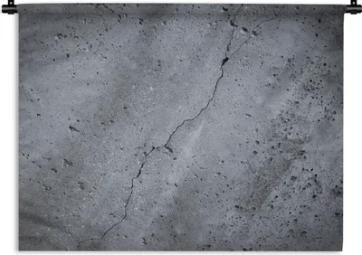 Produktbild von MuchoWow® Wandteppich Wandbehang Beton - Grau - Riss 60x45 cm Tapisserie Dekoration Wandtuch - Das Schlafzimmer