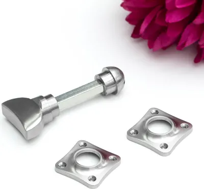Produktbild von WC-Drehverschluss Set für WC Türen-edles Design | Nickel matt