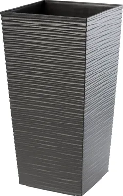 Produktbild von KADAX Blumentopf, Blumenkübel aus Kunststoff "Tuluza", Innen- und Außenbereich, 57cm Höhe, Grafit